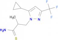 3-[5-cyclopropyl-3-(trifluoromethyl)-1H-pyrazol-1-yl]-2-methylpropanethioamide