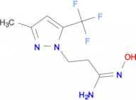 (1Z)-N'-hydroxy-3-[3-methyl-5-(trifluoromethyl)-1H-pyrazol-1-yl]propanimidamide