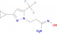 (1E)-3-[3-cyclopropyl-5-(trifluoromethyl)-1H-pyrazol-1-yl]-N'-hydroxypropanimidamide