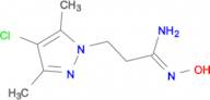 (1E)-3-(4-chloro-3,5-dimethyl-1H-pyrazol-1-yl)-N'-hydroxypropanimidamide