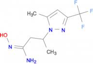 (1Z)-N'-hydroxy-3-[5-methyl-3-(trifluoromethyl)-1H-pyrazol-1-yl]butanimidamide