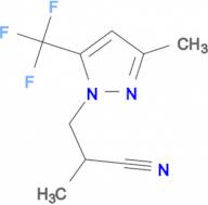 2-methyl-3-[3-methyl-5-(trifluoromethyl)-1H-pyrazol-1-yl]propanenitrile