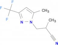 2-methyl-3-[5-methyl-3-(trifluoromethyl)-1H-pyrazol-1-yl]propanenitrile