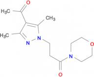 1-[3,5-dimethyl-1-(3-morpholin-4-yl-3-oxopropyl)-1H-pyrazol-4-yl]ethanone