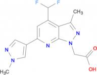 [4-(difluoromethyl)-3-methyl-6-(1-methyl-1H-pyrazol-4-yl)-1H-pyrazolo[3,4-b]pyridin-1-yl]acetic acid