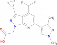 [3-cyclopropyl-4-(difluoromethyl)-6-(1,3-dimethyl-1H-pyrazol-4-yl)-1H-pyrazolo[3,4-b]pyridin-1-yl]acetic acid