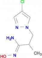(1E)-3-(4-chloro-1H-pyrazol-1-yl)-N'-hydroxy-2-methylpropanimidamide