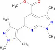 methyl 1,3-dimethyl-6-(1,3,5-trimethyl-1H-pyrazol-4-yl)-1H-pyrazolo[3,4-b]pyridine-4-carboxylate