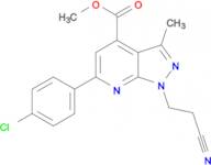 methyl 6-(4-chlorophenyl)-1-(2-cyanoethyl)-3-methyl-1H-pyrazolo[3,4-b]pyridine-4-carboxylate