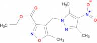 ethyl 4-[(3,5-dimethyl-4-nitro-1H-pyrazol-1-yl)methyl]-5-methylisoxazole-3-carboxylate