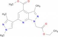 methyl 6-(1,3-dimethyl-1H-pyrazol-4-yl)-1-(2-ethoxy-2-oxoethyl)-3-methyl-1H-pyrazolo[3,4-b]pyridine-4-carboxylate