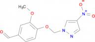 3-methoxy-4-[(4-nitro-1H-pyrazol-1-yl)methoxy]benzaldehyde