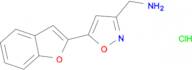 {[5-(1-Benzofuran-2-yl)isoxazol-3-yl]methyl}amine hydrochloride