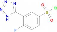 4-fluoro-3-(1H-tetrazol-5-yl)benzenesulfonyl chloride