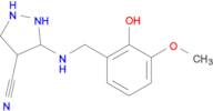 5-[(2-hydroxy-3-methoxybenzyl)amino]-1{H}-pyrazole-4-carbonitrile