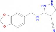 5-[(1,3-benzodioxol-5-ylmethyl)amino]-1{H}-pyrazole-4-carbonitrile