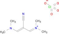 {N}-[(2{Z})-2-cyano-3-(dimethylamino)prop-2-en-1-ylidene]-{N}-methylmethanaminium perchlorate