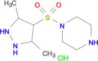 1-((3,5-dimethyl-1H-pyrazol-4-yl)sulfonyl)piperazine hydrochloride