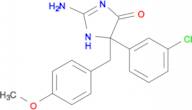 2-amino-5-(3-chlorophenyl)-5-[(4-methoxyphenyl)methyl]-4,5-dihydro-1H-imidazol-4-one