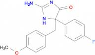 2-amino-5-(4-fluorophenyl)-5-[(4-methoxyphenyl)methyl]-4,5-dihydro-1H-imidazol-4-one