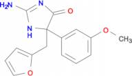 2-amino-5-[(furan-2-yl)methyl]-5-(3-methoxyphenyl)-4,5-dihydro-1H-imidazol-4-one