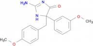2-amino-5-(3-methoxyphenyl)-5-[(4-methoxyphenyl)methyl]-4,5-dihydro-1H-imidazol-4-one