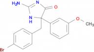 2-amino-5-[(4-bromophenyl)methyl]-5-(3-methoxyphenyl)-4,5-dihydro-1H-imidazol-4-one