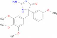2-amino-5-(3-methoxyphenyl)-5-[(3,4,5-trimethoxyphenyl)methyl]-4,5-dihydro-1H-imidazol-4-one