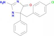 2-amino-5-[(4-chlorophenyl)methyl]-5-phenyl-4,5-dihydro-1H-imidazol-4-one