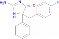 2-amino-5-[(4-fluorophenyl)methyl]-5-phenyl-4,5-dihydro-1H-imidazol-4-one