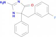 2-amino-5-[(3-fluorophenyl)methyl]-5-phenyl-4,5-dihydro-1H-imidazol-4-one