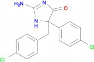 2-amino-5-(4-chlorophenyl)-5-[(4-chlorophenyl)methyl]-4,5-dihydro-1H-imidazol-4-one