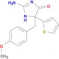 2-amino-5-[(4-methoxyphenyl)methyl]-5-(thiophen-2-yl)-4,5-dihydro-1H-imidazol-4-one