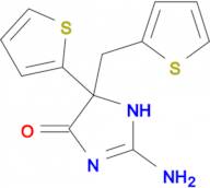 2-amino-5-(thiophen-2-yl)-5-[(thiophen-2-yl)methyl]-4,5-dihydro-1H-imidazol-4-one