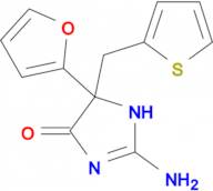 2-amino-5-(furan-2-yl)-5-[(thiophen-2-yl)methyl]-4,5-dihydro-1H-imidazol-4-one