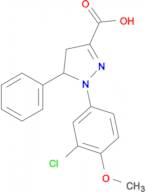 1-(3-chloro-4-methoxyphenyl)-5-phenyl-4,5-dihydro-1H-pyrazole-3-carboxylic acid