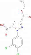 1-(3,4-dichlorophenyl)-3-(ethoxycarbonyl)-4,5-dihydro-1H-pyrazole-5-carboxylic acid