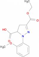 3-(ethoxycarbonyl)-1-(2-methoxyphenyl)-4,5-dihydro-1H-pyrazole-5-carboxylic acid