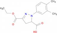 1-(3,4-dimethylphenyl)-3-(ethoxycarbonyl)-4,5-dihydro-1H-pyrazole-5-carboxylic acid