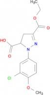 1-(3-chloro-4-methoxyphenyl)-3-(ethoxycarbonyl)-4,5-dihydro-1H-pyrazole-5-carboxylic acid
