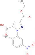 3-(ethoxycarbonyl)-1-(2-methyl-5-nitrophenyl)-4,5-dihydro-1H-pyrazole-5-carboxylic acid