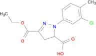 1-(3-chloro-4-methylphenyl)-3-(ethoxycarbonyl)-4,5-dihydro-1H-pyrazole-5-carboxylic acid