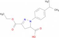 3-(ethoxycarbonyl)-1-[4-(propan-2-yl)phenyl]-4,5-dihydro-1H-pyrazole-5-carboxylic acid