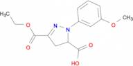 3-(ethoxycarbonyl)-1-(3-methoxyphenyl)-4,5-dihydro-1H-pyrazole-5-carboxylic acid