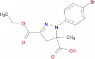 1-(4-bromophenyl)-3-(ethoxycarbonyl)-5-methyl-4,5-dihydro-1H-pyrazole-5-carboxylic acid