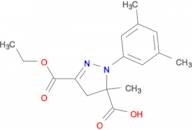 1-(3,5-dimethylphenyl)-3-(ethoxycarbonyl)-5-methyl-4,5-dihydro-1H-pyrazole-5-carboxylic acid