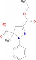 3-(ethoxycarbonyl)-5-methyl-1-phenyl-4,5-dihydro-1H-pyrazole-5-carboxylic acid