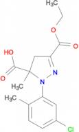 1-(5-chloro-2-methylphenyl)-3-(ethoxycarbonyl)-5-methyl-4,5-dihydro-1H-pyrazole-5-carboxylic acid