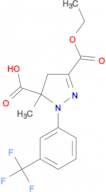 3-(ethoxycarbonyl)-5-methyl-1-[3-(trifluoromethyl)phenyl]-4,5-dihydro-1H-pyrazole-5-carboxylic acid