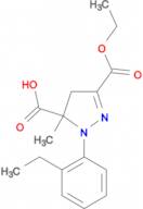3-(ethoxycarbonyl)-1-(2-ethylphenyl)-5-methyl-4,5-dihydro-1H-pyrazole-5-carboxylic acid